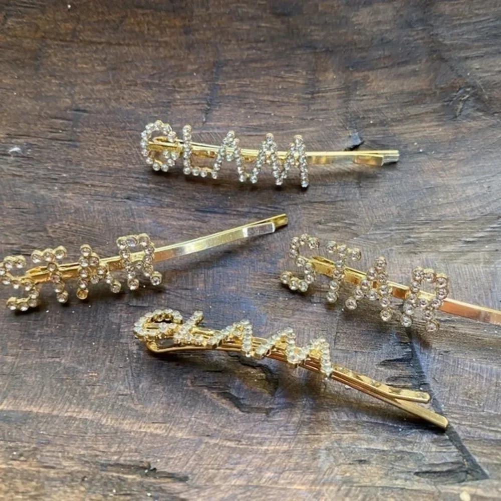 Free People Glam Rhinestone Hair Clip Set